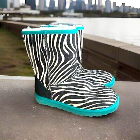 UGG Shoes - Zebra & Turquoise Uggs